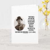 Nu is dit niet het eind (het Citaat van de Churchi Kaart (Gele Bloem)