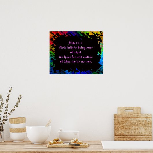 Nu is geloof zeker poster (Keuken)