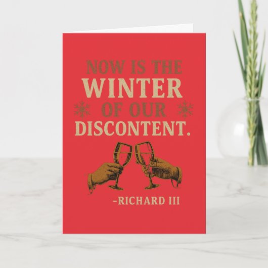 Nu is het de winter van ontevredenheid kaart (Voorkant)