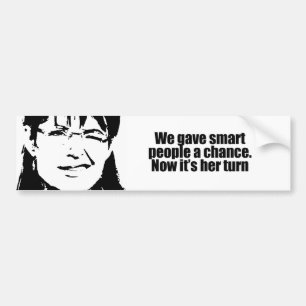 Nu is het haar beurt bumpersticker