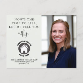 Nu is het tijd om de verkoop van onroerend goed te briefkaart