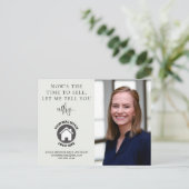 Nu is het tijd om de verkoop van onroerend goed te briefkaart (Staand voorkant)