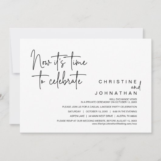 Nu is het tijd om een huwelijksfeest te vieren kaart (Voorkant)