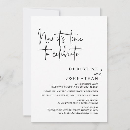 Nu is het tijd om een huwelijksfeest te vieren kaart (Voorkant)