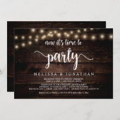 Nu is het tijd om feest te vieren, Rustic Elopemen Kaart (Voorkant / Achterkant)