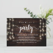 Nu is het tijd om feest te vieren, Rustic Elopemen Kaart (Staand voorkant)