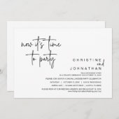 Nu is het tijd om feest te vieren, weddenschap met kaart (Voorkant / Achterkant)