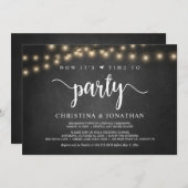 Nu is het tijd om te feesten, Rustic Elopement Par Kaart (Voorkant / Achterkant)