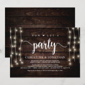 Nu is het tijd om te feesten, Rustic Elopement Par Kaart (Voorkant / Achterkant)