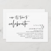 Nu is het tijd om te vieren, Trouw Elopement Kaart (Voorkant / Achterkant)