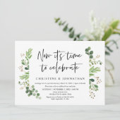 Nu is het tijd om te vieren, Trouw Elopement Kaart (Staand voorkant)