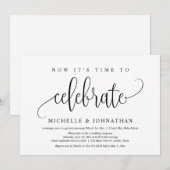 Nu is het Tijd om Trouw Elopement Feest te Vieren Kaart (Voorkant / Achterkant)