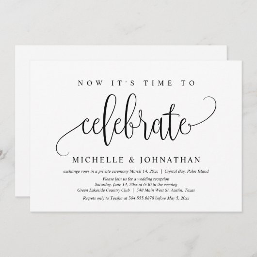 Nu is het Tijd om Trouwfeest te Vieren Kaart (Voorkant / Achterkant)