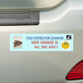 Nu is verandering alles wat je hebt!!! bumpersticker (Op auto)