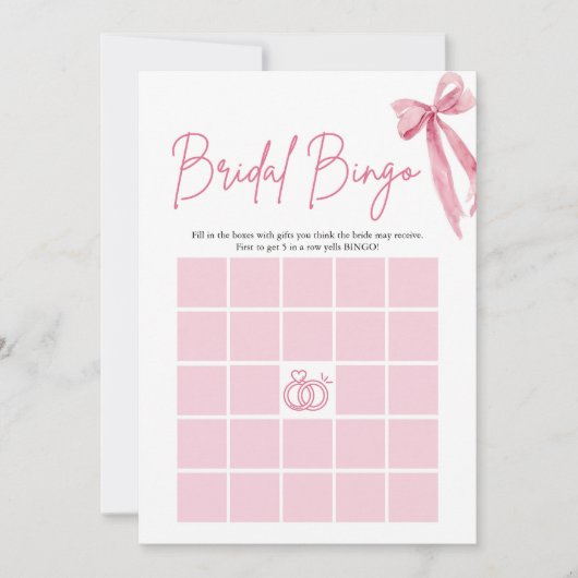 Nu is ze Tying the Knot Vrijgezellenfeest Bingo Ga Kaart (Voorkant)