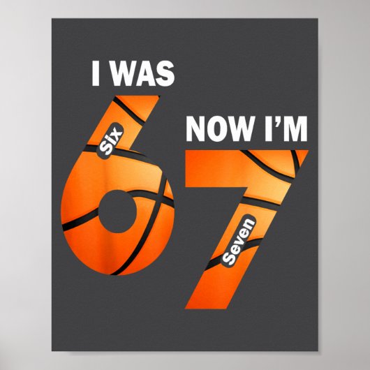 Nu jaar 7 Ik ben 6 Oud Basketbal 7 Ik Poster (Voorkant)