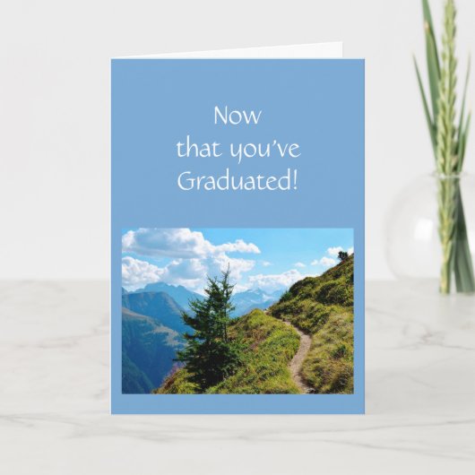 Nu je boven aan de wereld bent afgestudeerd kaart (Voorkant)