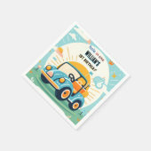 Nu jongen schattig golfgat in een eerste 1e verjaa servet (Hoek)