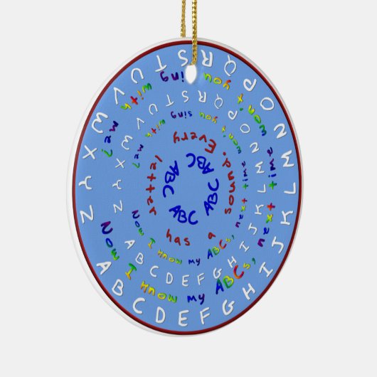 Nu ken ik mijn ABCs Round Ornament (Rechts)