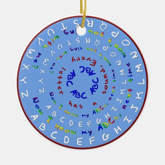 Nu ken ik mijn ABCs Round Ornament (Voorkant)