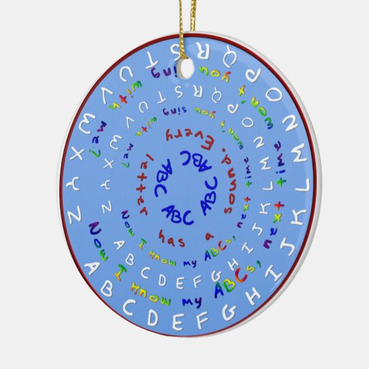 Nu ken ik mijn ABCs Round Ornament (Links)