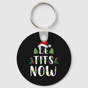 Nu Kerstmis laat het sneeuwen lelijk leuk feest Sleutelhanger