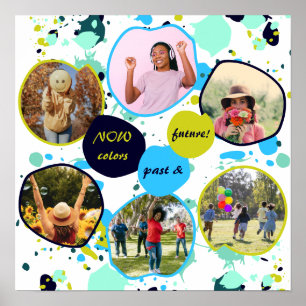 Nu kleuren uit het verleden en de toekomst! Groene Poster