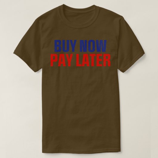 Nu kopen Later betalen T-shirt (Design voorkant)