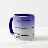 Nu kun je bijna spreken over een koffie die de bla mok (Voorkant links)