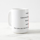 Nu kun je met me praten koffiemok (Voorkant links)