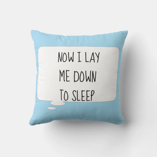 Nu laat ik me neerslapen. kussen (Achterkant)