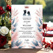 Nu Lange Tulle Regal Royal Glam Blush Roze Bruilof Kaart