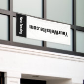 Nu leasen appartement website zwart-wit spandoek (Buitenkant Gebouw)