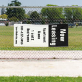 Nu Leasing Apartaam Zwart-wit Spandoek (Insitu)