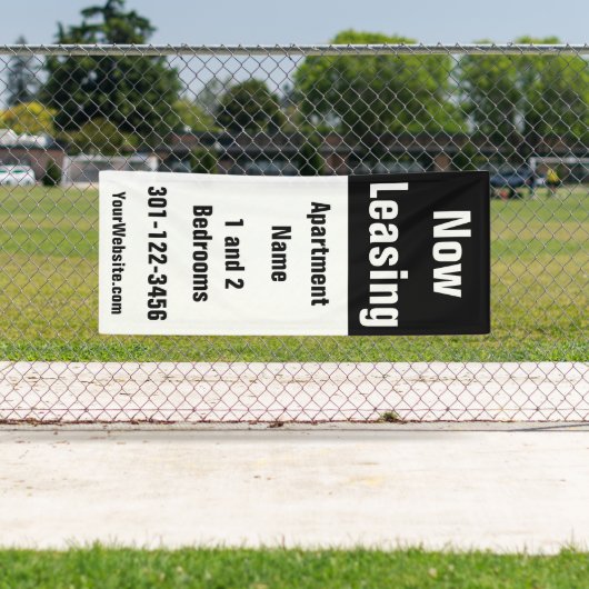 Nu Leasing Apartaam Zwart-wit Spandoek (Insitu)