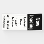 Nu Leasing Apartaam Zwart-wit Spandoek (Horizontaal)