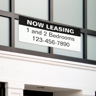Nu Leasing Black and White Appartementen te Huur Spandoek