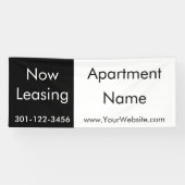 Nu Leasing Black en White Asection Name Spandoek (Horizontaal)