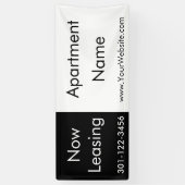 Nu Leasing Black en White Asection Name Spandoek (Verticaal)