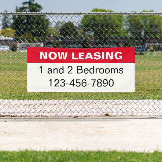 Nu Leasing Red Black & White Appartementen te Huur Spandoek (Insitu)