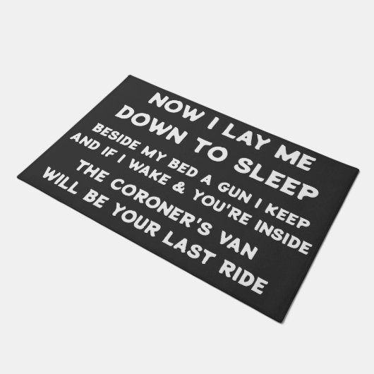 NU LEG IK ME NEER IN SLAAP DEURMAT (Schuin)