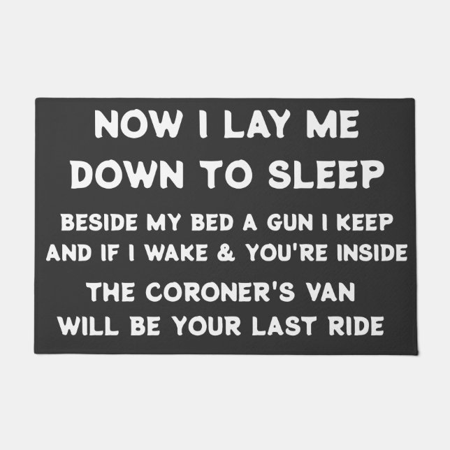 NU LEG IK ME NEER IN SLAAP DEURMAT (Voorkant)