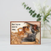 Nu leg ik me neer om  Briefkaart te slapen (Staand voorkant)