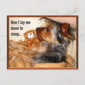 Nu leg ik me neer om  Briefkaart te slapen (Voorkant)