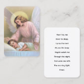 Nu leg ik me neer om engel met kind te slapen visitekaartje (Voorkant / Achterkant)