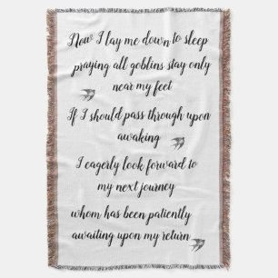 Nu leg ik me neer om te slapen deken