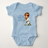 Nu leg ik me neer om te slapen, kinderen bidden romper (Voorkant)