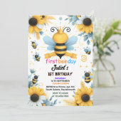 Nu lente madeliefje Geel eerste 1e bij dag verjaar Kaart (Staand voorkant)