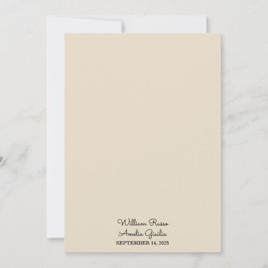 Nu Lente Zomer Ocean Beach Bestemming Bruiloft Kaart (Achterkant)