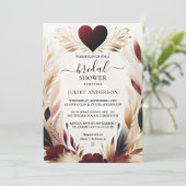 Nu Maroon Traditional Herfst Bourgondië Vrijgezell Kaart (Staand voorkant)